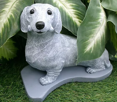 Dachshund Dog Concrete Statue Garden Decor Custom Painted Or Sealed Pet Loss Mem • $64.99