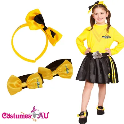 Emma The Wiggles Yellow Book Week Toddler Girls Costume Headband Shoe Bows • $18.99