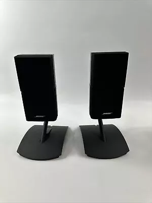 Pair Of Bose Double Cube Speakers Acoustimass Lifestyle W/ Stands • $54.95