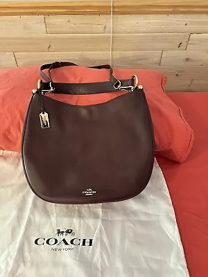 Coach Women's Oxblood Leather Hobo Handbag • £120.64