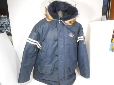 Vtg Mens Navy Blue Antarctica Snorkel Parka Flying Jacket Union Pacific Sz:l Us • $129.99