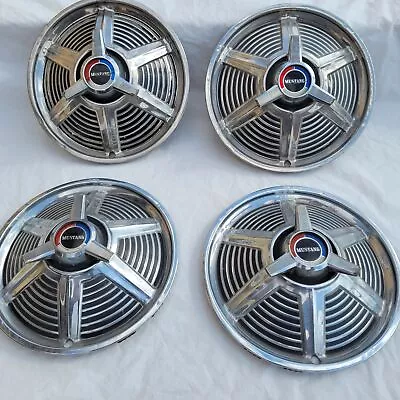 65 Mustang Set Of 4 Hubcaps OEM 14  Spinner Hubcap Wheel Cover 0N C5ZZ-1130-R • $349.99