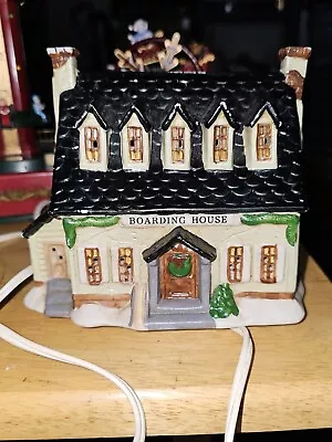 Vintage Boarding House Christmas Streets Lighted Porcelain Village No Box • $14.99