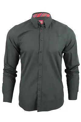 Mens Merc London ALBIN Long Sleeved Plain Shirt (Black XS) • $43.57