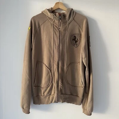 $34.95 • Buy Ferrari Puma Zip Up Hoodie Men’s Sz M ‘Sample’ Brown Long Sleeve Good Condition