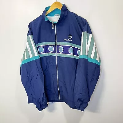 VTG SERGIO TACCHINI Abstract Full Zip Color Block Tracksuit Jacket Size 52 • $53.99