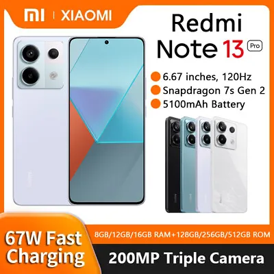 Xiaomi Redmi Note 13 Pro 5G Snapdragon 7s Gen 2 120Hz 200MP 5100mAh 16GB+512GB • $266.14