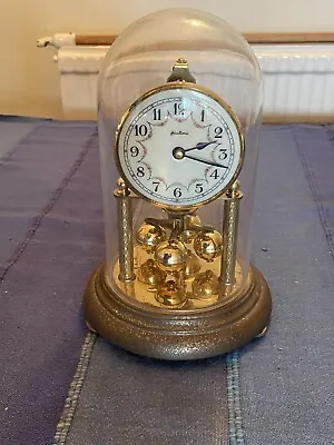 £10.50 • Buy Vintage Bentima Mantle Clock With Glass Dome Cover 