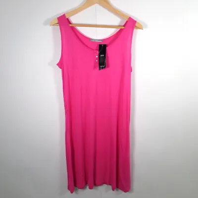 £15 • Buy Marks&Spencer UK14 Pink Shift Dress Beachwear Lightweight Sleeveless Holidaywear