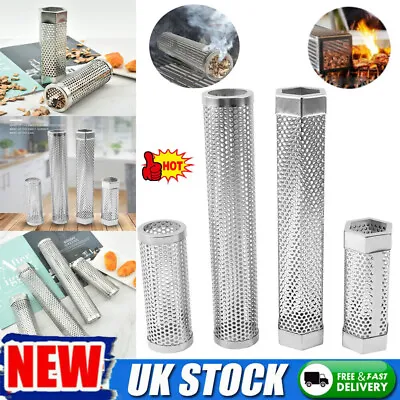 Mesh Stainless-Steel BBQ Smoker Tube Generator Pellet Cold Smokes 6inch 12inch • £7.96