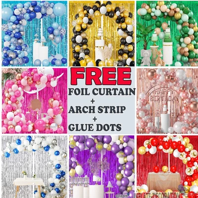 $9.79 • Buy Balloon Arch Kit + Balloons Garland Birthday Wedding Party Baby Shower Decor UK