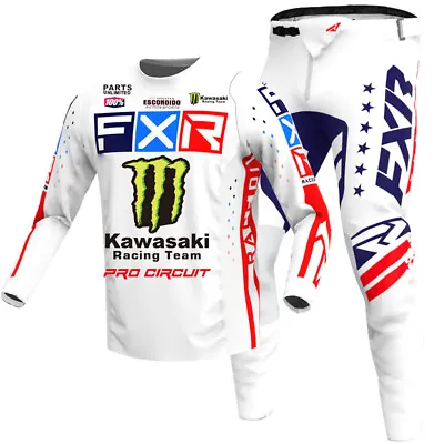 2023 FXR Revo Monster Kawasaki Gear Set Jersey/Pants Combo Motocross Racing Set • $158.99