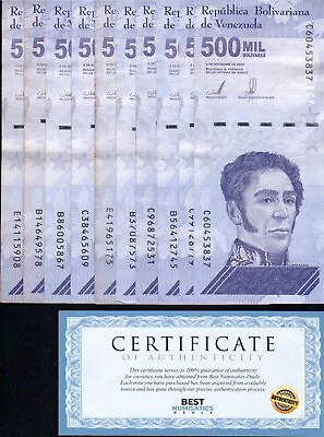 Venezuela 500 Mil Bolivar Soberano 2020 CIRC X 10 PCS Bundle USA SELLER -BEST- • $9.99