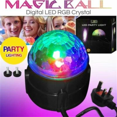 £11.43 • Buy Party Magic Ball Light LED Party Disco RGB Rotating Club DJ Stage Lights +Remote