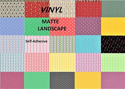 A4 Vinyl Dolls House Wallpaper Self Adhesive 1/12th Scale Matte (landscape) • £4.99
