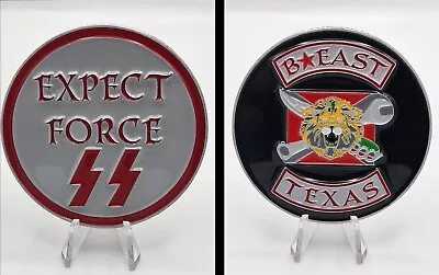 $20.50 • Buy Round Beast MC 1% Texas  Expect Force  #187/200 Challenge Coin