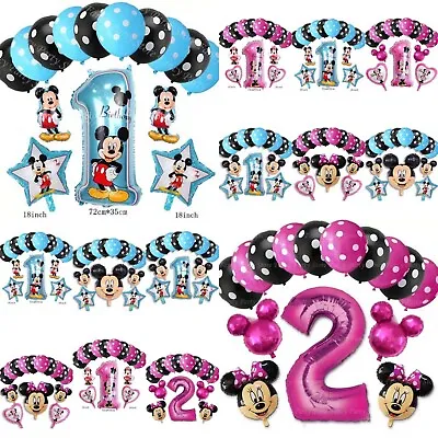 Mickey Balloons Minnie Party Decorations Disney Birthday Balloon Gender Reveal • £2.95