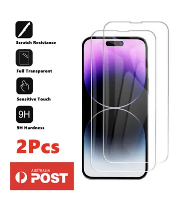 2x Tempered Glass Screen Protector For IPhone  15 14 13 12 11 Pro XS Max XR 7 8 • $6.95
