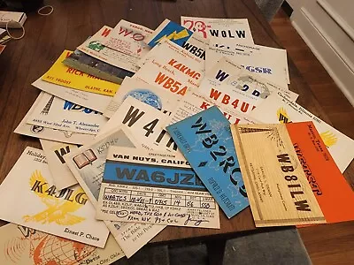 QSL Ham Radio Card Lot Of 27  From 1973/4 From Across The U.S. • $12.50