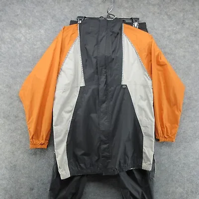 Harley Davidson Windbreaker Suit Mens XL Black Nylon Pants Jacket Wind Rain • $89.99