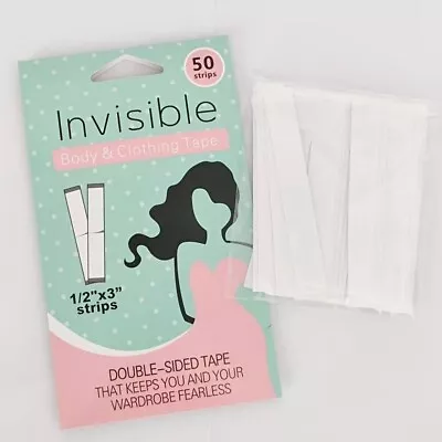 Double Sided Body Tape Fashion Toupee Breast Wig Lingerie Dress Strips 50 Strips • £3.47