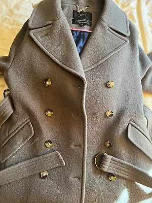 J. Crew Italian Boiled Wool Coat Size 10 Excellent Condition Size Green • $50