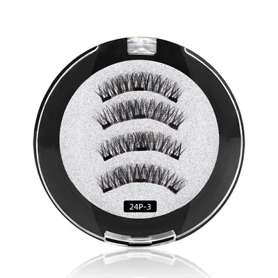 Magnetic False Eyelashes Eyelashes Reusable Magnet Eye Lashes New Sealed Case • £3.55