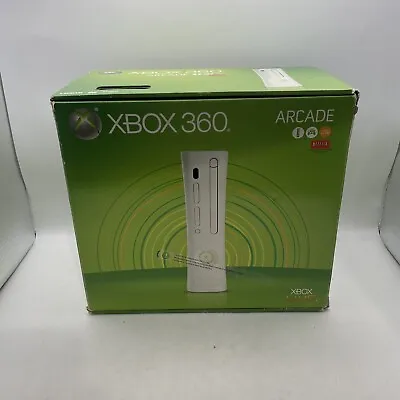 $109.95 • Buy Microsoft White Xbox 360 60GB HDD Arcade Console Box Set Complete CIB Tested