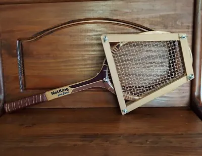 Vintage Net King Ace Point Wooden Tennis Racket. Mid-size. Light Use. W/ Frame. • $45