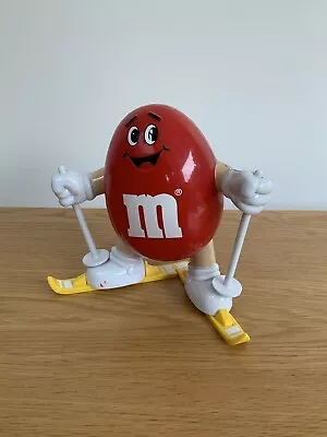 £9.25 • Buy Vintage Mars M & M Red Sweets Chocolate Dispenser 1991 Figure Ski Skiing Sports