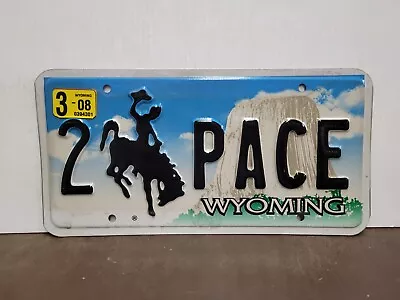 2008 Wyoming Vanity PACE  License Plate Tag • $89.99
