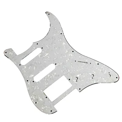 £12 • Buy White Pearl Electric Guitar Pickguard For Fender Stratocaster Strat HSS 3ply