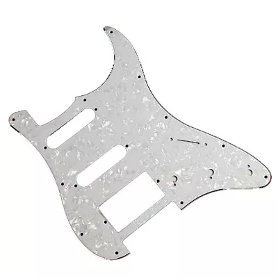 £13.20 • Buy White Pearl Electric Guitar Pickguard For Fender Stratocaster Strat HSS 3ply
