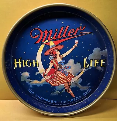 Vintage Miller High Life Girl On Moon Beer Tray • $100