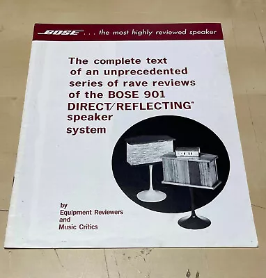 Vintage Original 1970s Bose 901 Stereo Speaker Review Test Report Brochure • £22.80