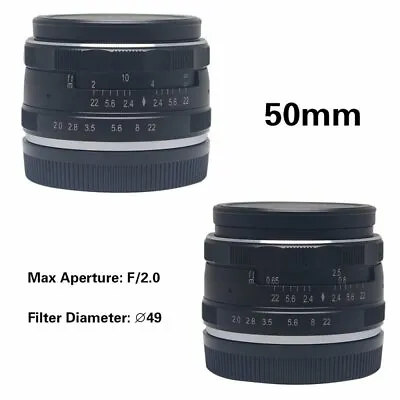 Meike 50mm F2.0 Large Aperture Manual Focus Lens APS-C For Nikon1 V1 J1 Camera • $130.90