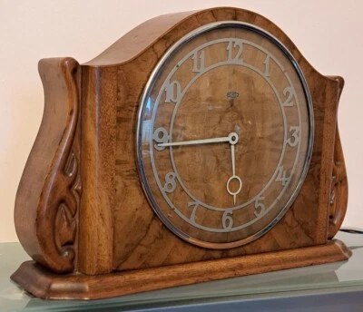 £15.50 • Buy Lovely Vintage Metamec Art Deco Style Walnut Mantel/Wall Clock, Working, 1960s