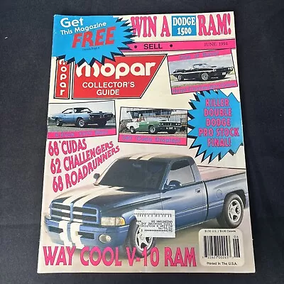 Mopar Collector's Guide MCG June 1994 Magazine Back Issue • $12