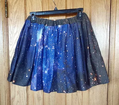 ShadowplayNYC Blue Galaxy Circle/skater Skirt S Boutique Etsy Space NASA • £31.14