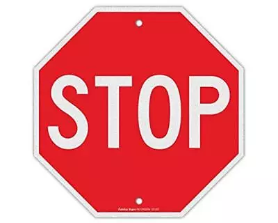 Stop Sign Street Slow Warning Reflective Signs 12 X 12 Inches Octagon.040  • $14.31