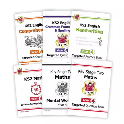 Year 4 Maths And English Home Learning Workbook Bundle For 8 To 9 Year Olds KS2 • £29.99