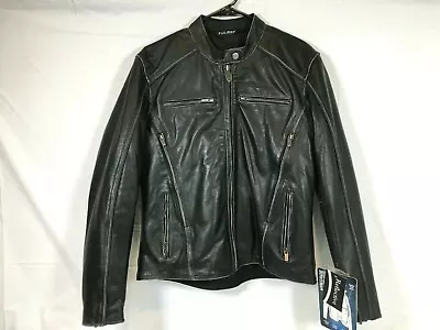 Fulmer 2900 Vintage Leather Women's Motorcycle Jacket Size 10 Black • $99.99