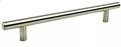 Solid Steel T-Bar Pull Kitchen/Bath Modern Cabinet Hardware Brush Nickel 160mm • $3.49