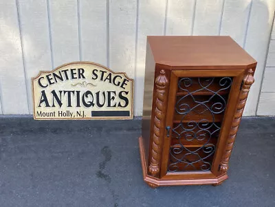 64917  Mahogany Nightstand End Table Stand Wine Rack • $275