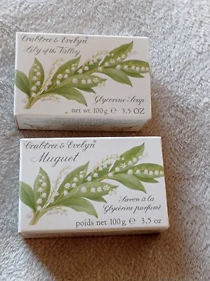 Crabtree & Evelyn Lily Of The Valley Soaps  2 Bars  • £10.99