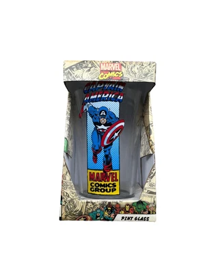 $11.40 • Buy Vintage Marvel Comics Pint Glass - Captain America 16oz 2012 Nib