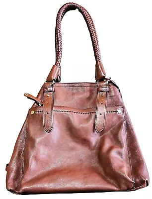 COLE HAAN Brown Leather Purse Shoulder Handbag Women's Bag Tote Bohemian • $29.66
