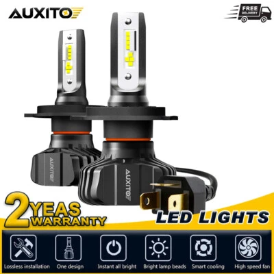 White H4 Led Headlight Bulbs Globes 6500K High Low Beam Bulb Fanless For Ford • $59.99