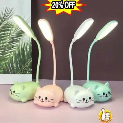 $3.74 • Buy Table Lamp Cartoon Cute-Pet-Cat Night Light USB-Rechargeable LED-Table-Light-