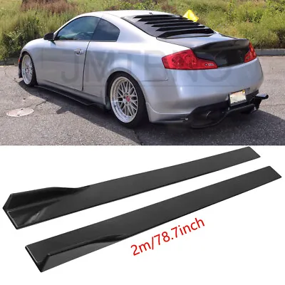 For Infiniti G35 Coupe 78.7'' Side Skirt Splitter Extension Rocker Panel Spoiler • $99.39